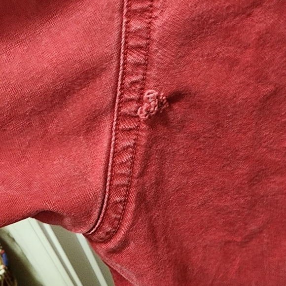 Men's Red Button-Up Shirt - Picture 6 of 6